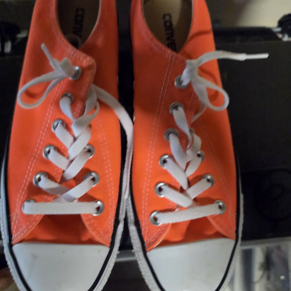 Converse Low Top Sneakers in Bright Orange